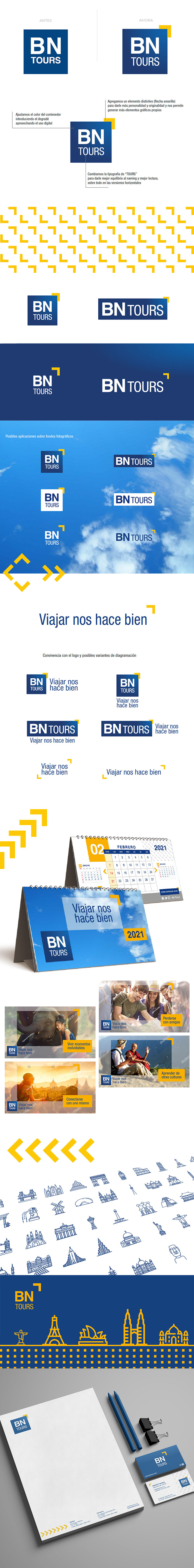 Aggiornamiento de marca e identidad gráfica BN Tours