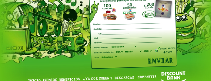 Web promocional cuenta Green