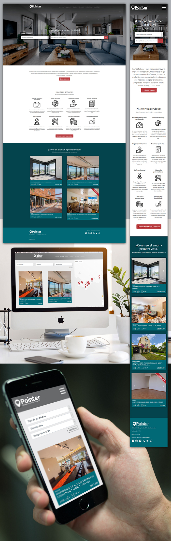 Desarrollo web Inmobiliaria Pointer