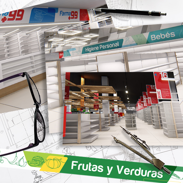 Comunicación visual y señalética para supermercado Super99 en Panamá