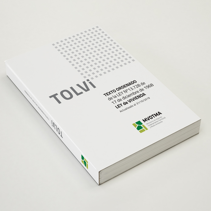 diseño editorial de Libro TOLVI para Ministerio de Vivienda