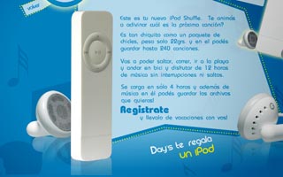 Sitio web promocional para Days - Ipod