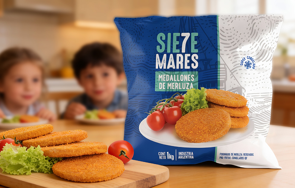 Creacion de marca, identidad y línea de packaging Congelados 7 Mares