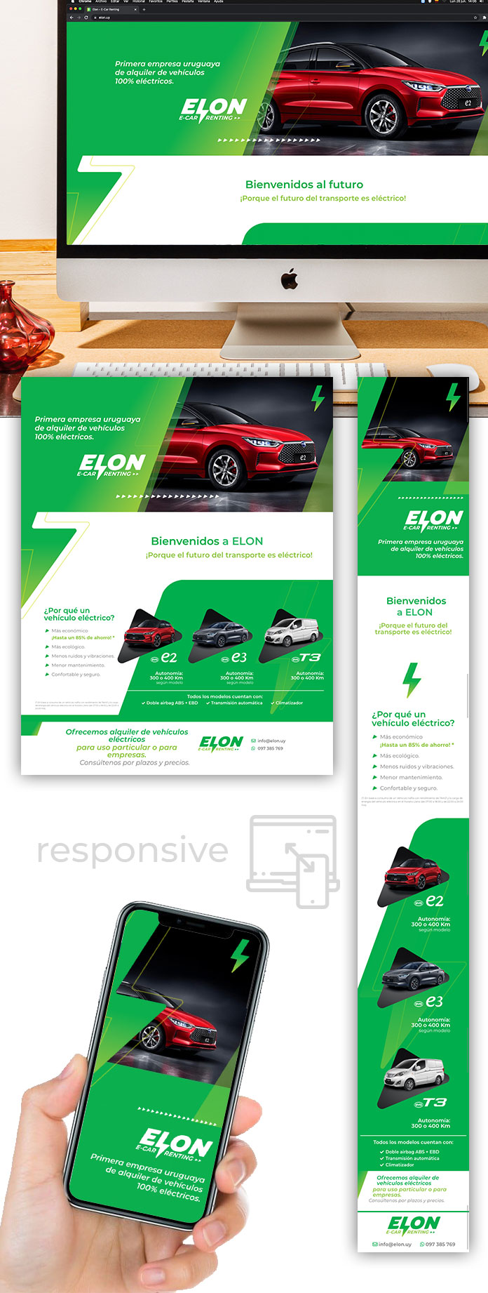 Desarrollo landing web ELON