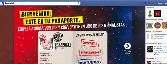 Aplicación en Facebook para Halls Uruguay - Desafío Halls