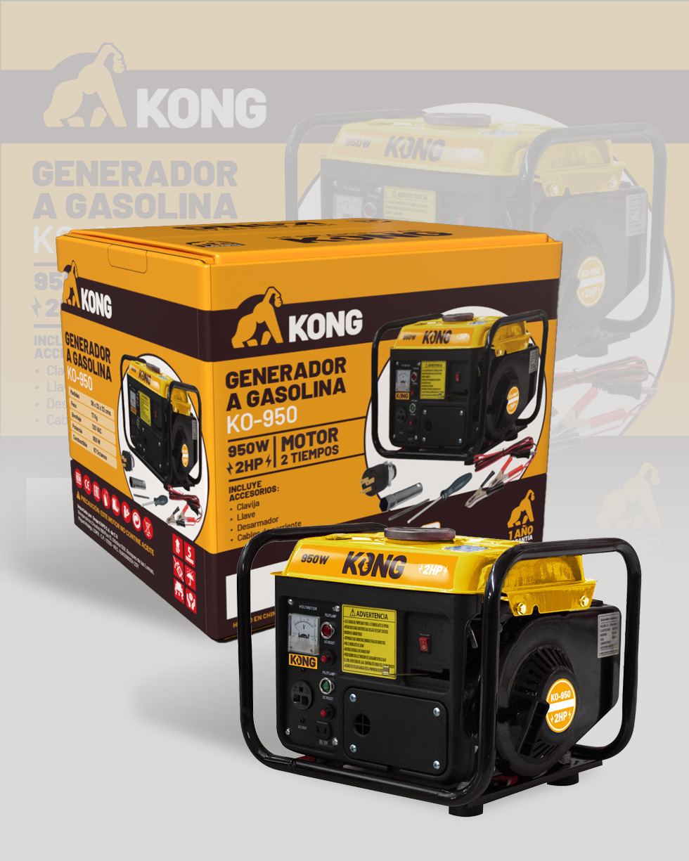 Creación de marca, identidad y línea de packs de Herramientas Kong