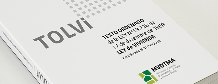 diseño editorial de Libro TOLVI para Ministerio de Vivienda